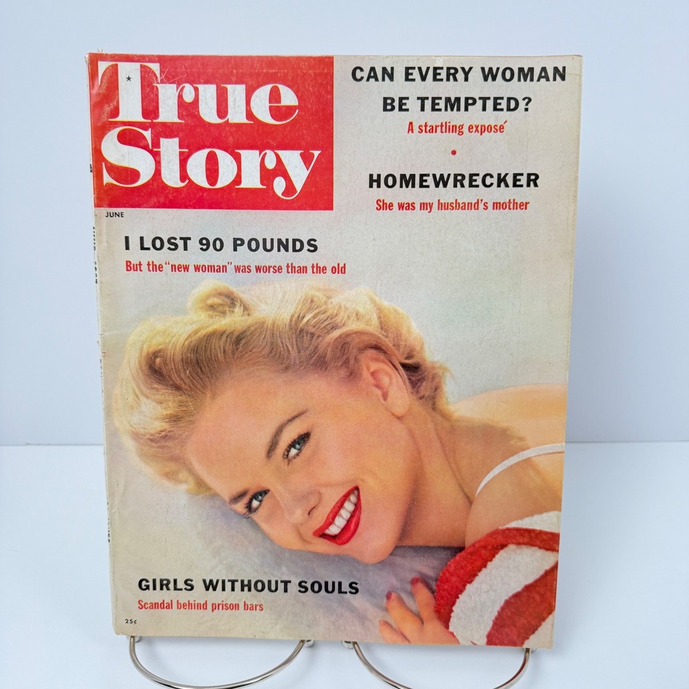 Vintage True Story Magazine June 1957 Mid Century Romance Americana Advertising
